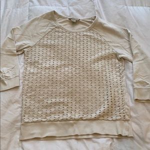 Pretty 🤩 Eyelet front French terry sweatshirt